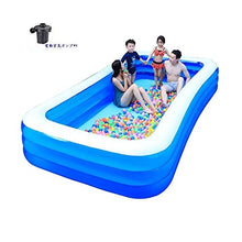 Oversize Design Inflatable Swimming Pool Family Interaction Pool Party Paddling Pool Thickened Abrasion Resistant Accommodate 1-6 People 360x196x68 Cm Sum