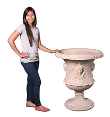 AFD Home Classic Lady Mask Urn Stone Cast