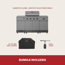 Tytus Fresno 66" 5-Burner Propane or Nat Gas Island Grill, Cover & Light