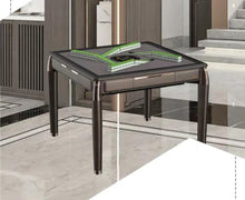 usamjtable Thin Black Walnut Automatic Mahjong Table with 40mm No Numbers Tiles Black