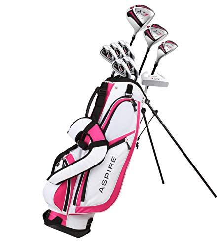 Aspire Ladies Womens Golf Clubs Set Cherry Pink Petite Size