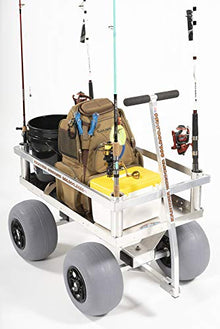 Alumacart Calypso Cruiser Beach Wagon Balloon Sand Tires Lightweight Rust-Free Silver