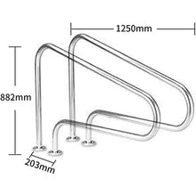 Swimming Pool Safety Hand Rail Stainless Steel Swimming Pool Handrails, Upper and Lower Swimming Pool Safety Bumper Handles, Private Swimming Pool Entertainment Facilities Support Rods