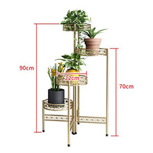 OJKJGYTF Balcony Wrought Iron Flower Pot Shelf European Style Simple Light Luxury Indoor Flower Shop Green Plant Shelf Multi-Layer Floor Flower Stand