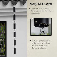 RNLFSP Cylinder/Spiral Rain Chain for Directing Rainwater, Customizable