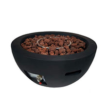 GDFStudio Outdoor 27" Bowl Shaped Fire Pit, Dark Gray