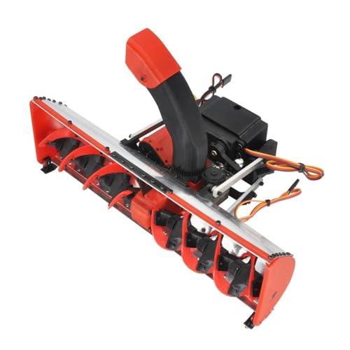 RC Electric Snow Plow Turbine Snowblower, 3D Printed Metal Shovel Bucket Assembly, 360° Rotating, for 1/12 1/14 Bulldozer Car