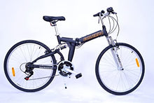 Columba Alloy Folding Bike 18 Speed Double Suspension Black 26 inch