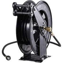 Pressure Washer Reel, Heavy Duty Steel Pressure Washer Hose Reel, Automatic Retractable Pressure Washer Hose Reel, for Water/Air/Oil (15m)