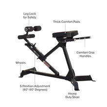 Inspire Fitness Hyper Extension/Roman Chair Black