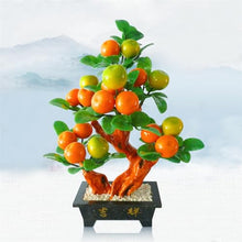 YXIANG56Q Fake Plants Bonsai Jade Orange Tree, Desk Display Fake Pot Ornaments Home Office Bedroom Living Room Bonsai Tree