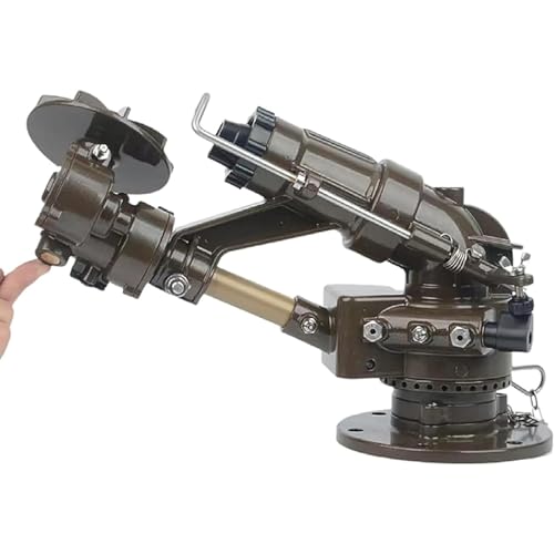 KEhtu Irrigation Spray Gun, 360° Automatic Rotating Sprinkler Gun with Nozzle Kit, Impact Mini Gun Sprinkler, Suitable for Corn and Wheat Farmland Garden Lawn Watering