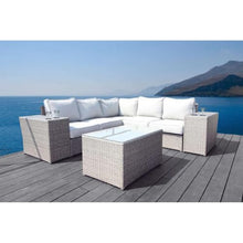 callmego Outdoor Wicker Seating Set with All-Weather Rattan and Powder-Coated Frame for Patio or Deck