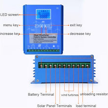 ,Blue,24V,10000W MPPT Wind Solar Hybrid Charge Controller