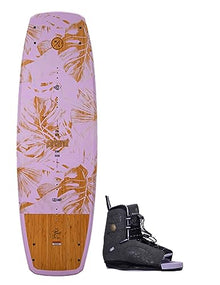 Hyperlite Prizm Womens Wakeboard 134 W/Syn Bindings Pink/Wood Grain