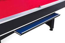 RACK Scorpius 7-Foot Multi Game Billiard/Pool Table Tennis Red Felt Black Body