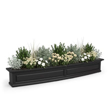 Mayne Newhaven 72in Self-Watering Rectangular Window Box Planter, Black