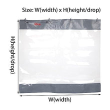 Rygcrud Outdoor Clear Shop Curtains, Pergola Tarp Side Panels