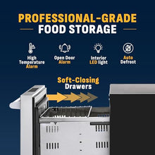 NewAir 24” Dual Zone Outdoor Beverage Fridge and Freezer | Freestanding or Built-In Under counter Refrigerator for Outside Patio | Dual Drawers that Refrigerate and Freeze | Stainless Steel
