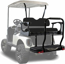 MADJAX Genesis 250 Steel Golf Cart Rear Flip Seat Kit for EZGO RXV | Compatible with 2008-Up Models Black
