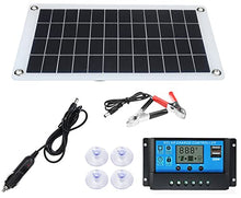 SAeWare Solar Panel Portable Flexible Solar Panel with Controller,50W Monocrystalline Bendable Solar Battery Charger Portable Solar Panel Module Kit for Home Camper Rv Boat and Car,30Acontroller