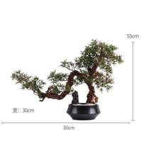QWERAXZG Chinese Simulated Maple Tree Decorations Green Plant Overall Floral Handicraft