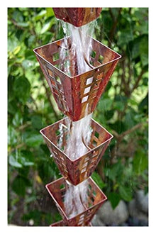 GVBNOTT Rain Chain, Rain Chains for Downspouts Japanese Style Water Guide Eaves Falling Gutter Functional and Decorative Replacement for for Exterior Gutters，K