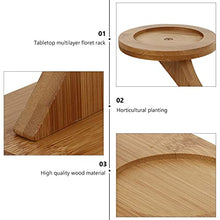 TBNLASS 1pc Multilayer Flower Pot Stand Wooden Holder Balcony Display Rack