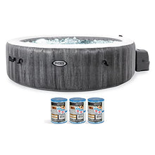 Intex PureSpa Greywood Deluxe Outdoor Inflatable Hot Tub Wood Grain Pattern