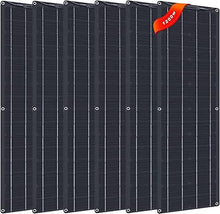 6 * 200 W Solar Panel Kit, Flexible Bendable 30° Solar Panels, Monocrystalline Solar Battery Charger with Controller, IP67 Waterproof for Camping, Boat, RV, Car