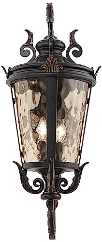 Casa Marseille 31" Large Veranda Bronze Vintage Outdoor Wall Light Fixture