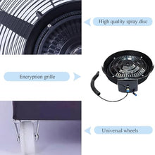 Industrial Misting Fan (26 In/30 In) Commercial Pedestal Fan - 3 Cooling Speeds Moving Outdoor Fan - 120 Degree Oscillation - Portable Mist Fan For Warehouse,Workshop, Factory And Basement(26 inch)