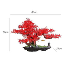 YXIANG56Q Fake Plants Simulation Tree Bonsai Hotel Living Room Desktop Ornaments Modeling High-end Luxury Fake Greenery Landscaping Bonsai Tree
