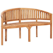 WHOPBXGAD 3 Piece Banana Patio Lounge Set Solid Teak Wood Outdoor Garden Furniture with Weather Resistant Design for Backyard Poolside Relaxation