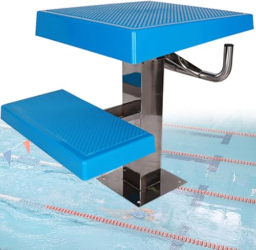 RKUVPAE Heavy Duty Jump Stand Pool Diving Board,304 Stainless Steel Diving Board,15°Inclined Professional Diving Platform,Indoor Outdoor Competition Professional Diving Boards