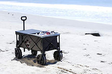 PICNIC TIME Disney Mickey Mouse Adventure Wagon Elite All-Terrain Beach Wagon withTable Top Lid & Soft Cooler Liner, Utility Wagon, Garden Wagon, (Dark Gray)
