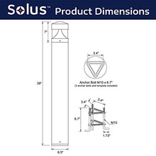 Solus LED Landscape Light Bollard 4-Pack 39" Bronze