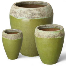 Emissary 22in Round Stoneware Planter Reef/Lime