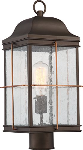 Nuvo Lighting Lantern Nuvo 60/5835 One Light Outdoor Post Mount, Bronze/Dark