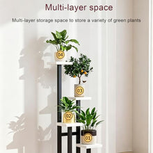ARTUNV 4 Tier Rolling Plant Stand Indoor, Heavy Duty Metal Frame with Wooden Shelves, Space-Saving Corner Flower Holder for Garden, Porch & Living Room(Color:Gray)