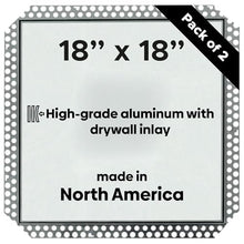 Best 18" x 18" Drywall Inlay Access Panel (Pack of 2) - Flush Aluminum Access Door with 5/8" Drywall Insert, Mud-in Flange, Welded Frame, Removable Hatch, Touch Latches, BA-IVHDF