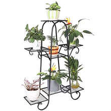 GUANKAOBING Plant Stand Six Plate Indoor Flower Shelf Stable Large Capacity Iron Green Plant Tray Shelf Iron Art Flower Shelf