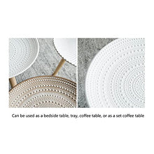 Round Bistro Table Small Round Table Pub Table for Home and Office Bistro Table(Color:Stripe,Size:1) (Stripe 1)