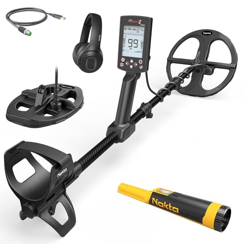 Nokta The Legend 2 Simultaneous Multi Frequency Metal Detector, Waterproof Detector for Adults with Wireless Headphones and 2 Search Coils, Accupoint Pinpointer