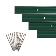 Dreamscape YardEdge Aluminum Landscape Edging - 12 Strips, 6ft Each (72ft Total), Green Duraflex Paint - Professional Quality Landscaping Border, Metal Divider for Lawn, Garden, Flowerbed