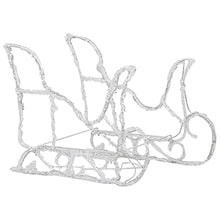 320 LED Reindeer and Sleigh Christmas Yard Decoration, Lighted Acrylic Outdoor Xmas Holiday Display, 8 Lighting Modes, Weather-Proof Figurine Set