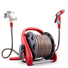 Portable Garden Hose Reel Holder, Expandable Detachable Metal Wall Mounted Water Holder for Watering or Car Washing (40 meters water pipe)