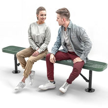 OUTTANS Heavy-Duty Outdoor Metal Bench (6 Ft - Surface, Green)