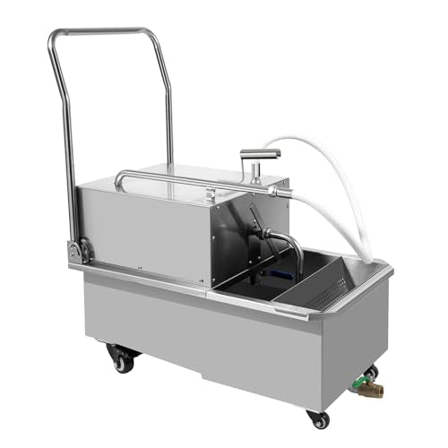 Oil Filter Cart 55L 14.5Gal Stainless Steel 20 Micron for Fryer