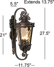 Casa Marseille 27 1/2" High Bronze Rustic Outdoor Wall Light Fixture